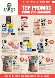 Catalogue E.Leclerc "Top promos pour vos animaux" à Avensan et alentours, 2 pages, 20/02/2024 - 02/03/2024