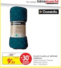 Plaid Flanelle Imprimé - DOMEDIA en promo chez Intermarché Super Plaid Flanelle Imprimé - DOMEDIA dans le catalogue Intermarché Super