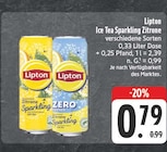 Ice Tea Sparkling Zitrone im Angebot bei EDEKA in Gera Ice Tea Sparkling Zitrone Angebote von Lipton bei EDEKA Gera für 0,79 €