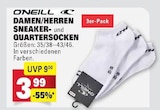 Damen/Herren Sneaker- und Quartersocken im Angebot bei E center in Freiburg Damen/Herren Sneaker- und Quartersocken Angebote von O'Neill bei E center Freiburg für 3,99 €