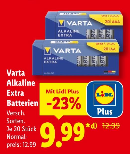 Alkaline Extra Batterien