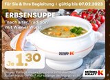 Möbel Kraft - Erbsensuppe Angebot im Prospekt Erbsensuppe bei Möbel Kraft im Prospekt für 1,30 €