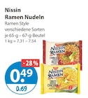 Ramen Nudeln Chinese Spiced Beef von Nissin im aktuellen V-Markt Prospekt für 0,49 €