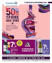 Prospectus E.Leclerc en cours, "50 ans de la foire aux vins",74 pages