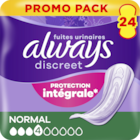 SERVIETTES FUITES URINAIRES NORMAL  ALWAYS DISCREET - ALWAYS DISCREET dans le catalogue Auchan Supermarché