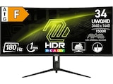 MAG 342CQRDE E2 34 Zoll UWQHD Curved Gaming Monitor (1 ms Reaktionszeit, 180 Hz) bei MediaMarkt Saturn im Röhrsdorf Prospekt für 229,00 €