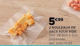 2 rouleaux de sacs sous vide en promo chez Gifi 2 rouleaux de sacs sous vide dans le catalogue Gifi