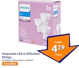 Ampoules LED à réflecteur - Philips en promo chez Action Le Havre à 4,29 €