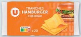 Cheddar fondu pour hamburger - U - Super U à Metz Cheddar fondu pour hamburger - U en promo chez Super U Metz à 1,63 €