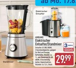 Elektrischer Entsafter/Standmixer Angebote von AMBIANO bei ALDI Nord Erfurt für 29,99 €