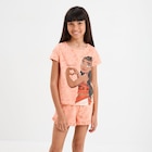 Ensemble pyjama short coton Vaiana rose saumon fille - La Halle Ensemble pyjama short coton Vaiana rose saumon fille à 15,99 € dans le catalogue La Halle