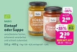 Suppen im Denns BioMarkt Prospekt Eintopf von Nabio im aktuellen Denns BioMarkt Prospekt für 2,20 €