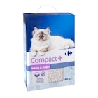 Litière agglomérante blanche Compact+ - CARREFOUR - Carrefour Litière agglomérante blanche Compact+ - CARREFOUR à 4,79 € dans le catalogue Carrefour