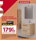 Meuble-vasque monté à suspendre - BARAGA - Gedimat Meuble-vasque monté à suspendre - BARAGA à 179,90 € dans le catalogue Gedimat