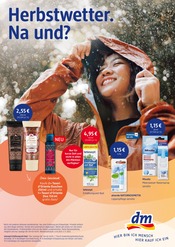 Dusche im dm-drogerie markt Prospekt in Brühl Aktueller dm-drogerie markt Prospekt mit Dusche, "Herbstwetter. Na und?", Seite 1