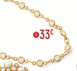 Collier en plaqué or et oxydes de zirconium - E.Leclerc Collier en plaqué or et oxydes de zirconium à 33,00 € dans le catalogue E.Leclerc