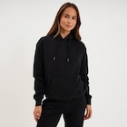 Sweat hoodie molleton à capuche noir femme en promo chez La Halle Sweat hoodie molleton à capuche noir femme dans le catalogue La Halle