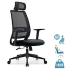 Fauteuil de bureau OPEN - accoudoirs réglables - appuie-tête réglable - noir en promo à 179,00 € chez Bureau Vallée Fauteuil de bureau OPEN - accoudoirs réglables - appuie-tête réglable - noir dans le catalogue Bureau Vallée