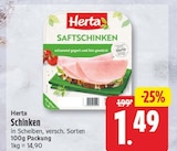 Schinken von Herta für 1,49 € bei EDEKA im Angebot Schinken von Herta im aktuellen EDEKA Prospekt
