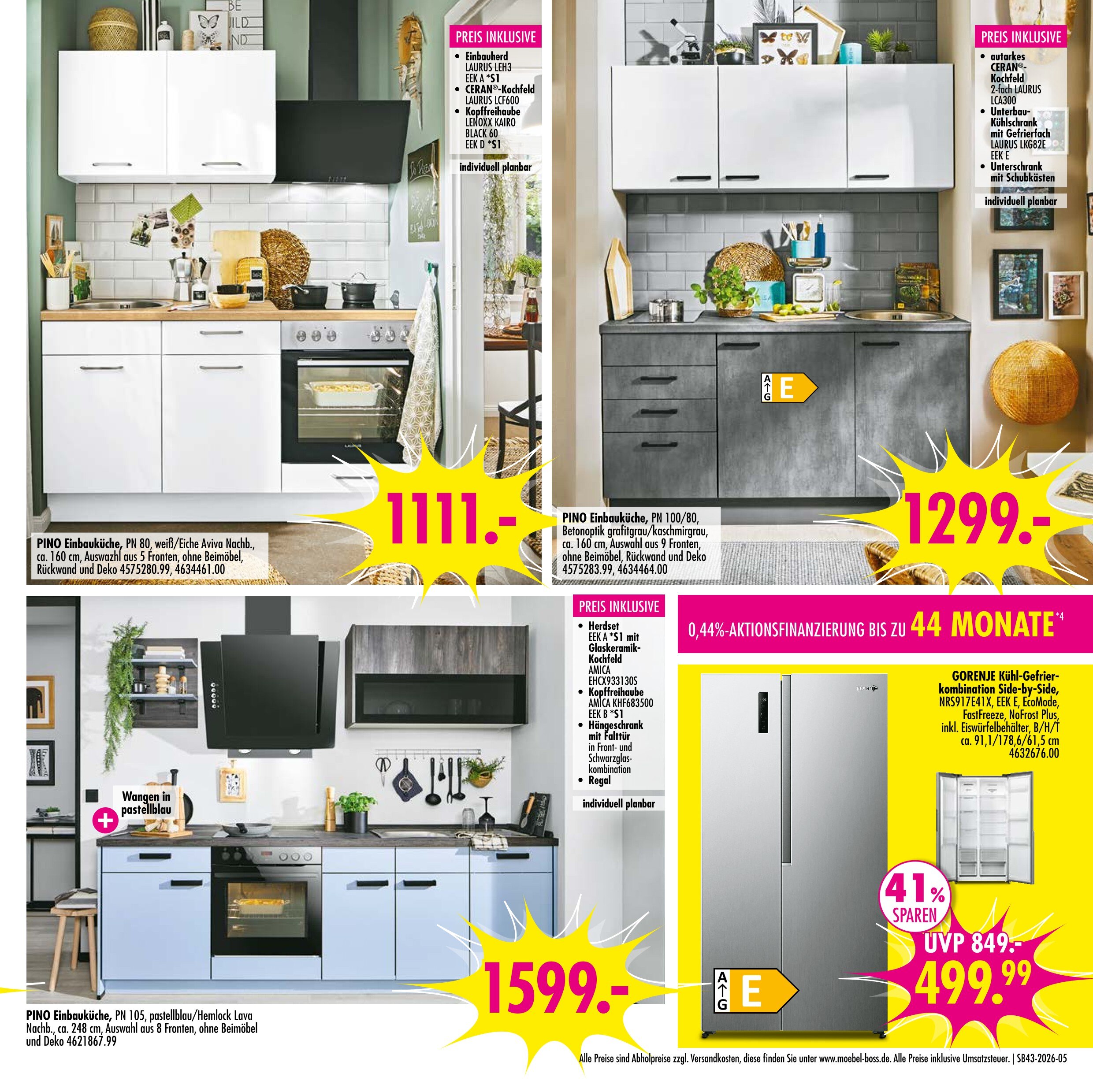 SB Möbel Boss Nobilia küche Angebot ᐅ Finde den Preis im aktuellen Prospekt
