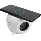 Bloc compact 3 prises 16A avec chargeur à induction - CARREFOUR en promo chez Carrefour Alès à 18,39 €
