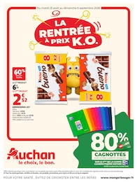 Catalogue Supermarchés de Auchan Hypermarché à Allègre, avec 66 pages Prospectus Supermarchés de Auchan Hypermarché à Allègre: "LA RENTRÉE À PRIX K.O.", 66 pages, 25/08/2026 - 06/09/2026