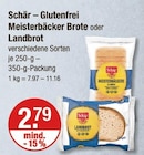 Glutenfrei Meisterbäcker Brote oder Landbrot von Schär im aktuellen V-Markt Prospekt für 2,79 €