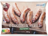 Saucisses de volaille aux herbes - PICARD en promo à 7,10 € chez Picard Saucisses de volaille aux herbes - PICARD dans le catalogue Picard