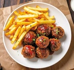 Meatballs mit BBQ Dip und Pommes frites im aktuellen porta Möbel Prospekt