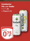 Pils Angebote von Krombacher bei GLOBUS Herne für 0,75 €