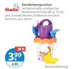 Sandeimergarnitur mit Katzenmotiv von Simba im aktuellen V-Markt Prospekt für 3,99 €
