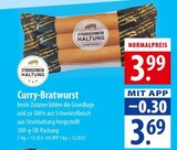 Curry-Bratwurst Angebote von Strohschwein Haltung bei famila Nordost Langenhagen für 3,69 €