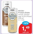 Protein Shake Chocolate von Weider für 1,49 € bei budni im Angebot Protein Shake Chocolate von Weider im aktuellen budni Prospekt