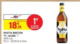 Pastis Breton - Ty Jaune - Intermarché à Le Mans Pastis Breton - Ty Jaune en promo chez Intermarché Le Mans à 18,19 €
