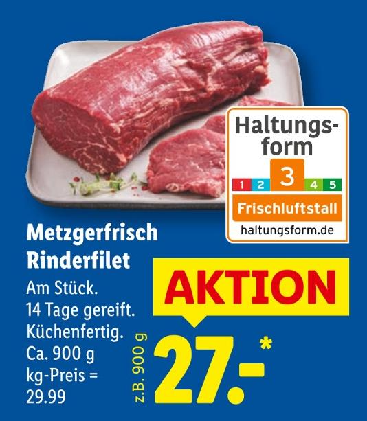 Metzgerfrisch Rinderfilet