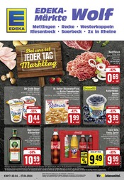 Aktueller EDEKA Supermarkt Prospekt in Recke und Umgebung, "Aktuelle Angebote" mit 24 Seiten, 22.04.2024 - 27.04.2024