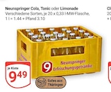 Cola im Angebot bei GLOBUS in Gotha Cola Angebote von Neunspringer bei GLOBUS Gotha für 9,49 €