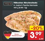 Aktuelle Grillfleisch Angebote bei Netto Marken-Discount in Bremen Aktuelles Hähnchen-Minutensteaks in Joghurt-Paprika Marinade Angebot bei Netto Marken-Discount in Bremen ab 3,99 €