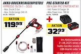 AKKU-DRUCKREINIGERPISTOLE HYPRESSO 18/24-1 – SOLO oder PXC-STARTER-KIT 18V 4,0AH PXC STARTER KIT A1 im Angebot bei OBI in Soest AKKU-DRUCKREINIGERPISTOLE HYPRESSO 18/24-1 – SOLO oder PXC-STARTER-KIT 18V 4,0AH PXC STARTER KIT A1 Angebote von Einhell bei OBI Soest für 32,99 €