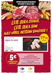 Catalogue Supermarchés Rayon Boucherie Carrefour en cours à Chavanoz et alentours, "L'été sera chaud, l'été sera bon avec votre artisan boucher !", 6 pages, 02/07/2024 - 13/07/2024