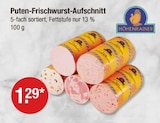 Puten-Frischwurst-Aufschnitt von Höhenrainer im aktuellen V-Markt Prospekt für 1,29 €