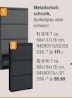 Metallschuhschrank im Angebot bei Opti-Wohnwelt in Schweinfurt Metallschuhschrank Angebote bei Opti-Wohnwelt Schweinfurt für 99,90 €