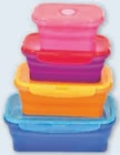 Lot de 4 boites alimentaires retractables - Hyper U à Colmar Lot de 4 boites alimentaires retractables en promo chez Hyper U Colmar à 15,19 €