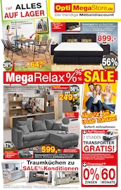 Aktueller Opti-Megastore Möbel & Einrichtung Prospekt in Eichenberg und Umgebung, "Mega Relax Sale" mit 12 Seiten, 22.05.2025 - 14.06.2025
