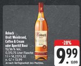 Uralt Weinbrand Angebote von Asbach bei EDEKA Hof für 9,99 €