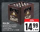 Bier im Angebot bei EDEKA in Nördlingen Bier Angebote von Aktien bei EDEKA Nördlingen für 14,99 €