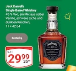 Aktuelle Jack Daniels Angebote bei GLOBUS in Mannheim Aktuelles Single Barrel Whiskey Angebot bei GLOBUS in Mannheim ab 29,99 €