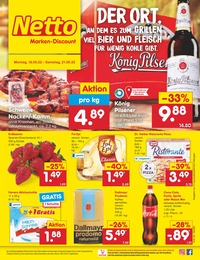 Netto Marken-Discount Prospekt für Gelsenkirchen mit 45 Seiten Netto Marken-Discount Prospekt für Gelsenkirchen: DER ORT, AN DEM ES ZUM GRILLEN VIEL BIER UND FLEISCH FÜR WENIG KOHLE GIBT., 45 Seiten, 16.05.2022 - 21.05.2022