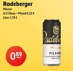 Pilsner im Angebot bei Getränke Hoffmann in Rheine Pilsner Angebote von Radeberger bei Getränke Hoffmann Rheine für 0,89 €
