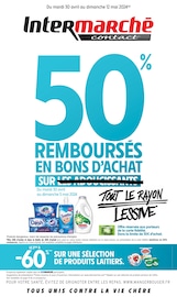 Catalogue Supermarchés Intermarché en cours à Boutiers-Saint-Trojan et alentours, "50% REMBOURSÉS EN BONS D'ACHAT SUR TOUT LE RAYON LESSIVE", 26 pages, 30/04/2024 - 12/05/2024